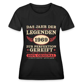 Jahr der Legenden 1969 geboren Vintage Geburtstag - Frauen Funktions-T-Shirt - Schwarz - Vorne - AI Model Female 172 light (172cm)