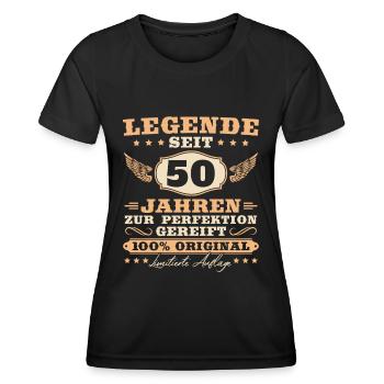50 Geburtstag Männer Frauen 50 Jahre - Frauen Funktions-T-Shirt - Schwarz - Vorne - AI Model Female 172 light (172cm)