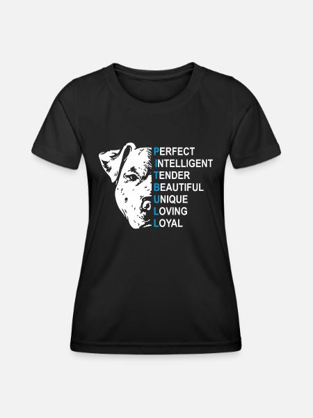 Pitbull - Frauen Funktions-T-Shirt - Schwarz