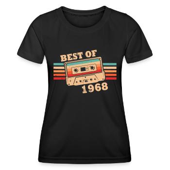 Best Of 1968 Vintage Rétro Cassette - T-shirt sport Femme - noir - Devant - AI Model Female 172 light (172cm)