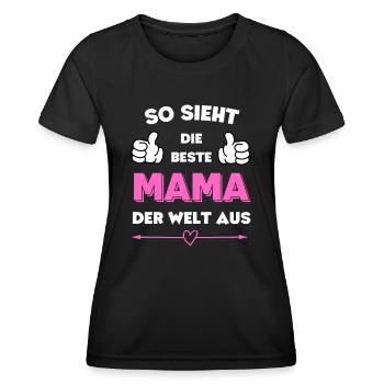 Muttertag Geburtstag Geburt Mama Tochter Sohn Kind - Frauen Funktions-T-Shirt - Schwarz - Vorne - AI Model Female 172 light (172cm)