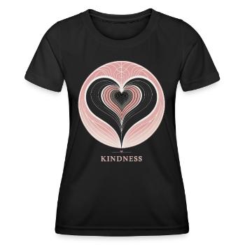 Spirale der Freundlichkeit - Frauen Funktions-T-Shirt - Schwarz - Vorne - AI Model Female 172 light (172cm)