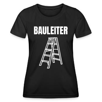 Constructeur Constructeur Gestionnaire de construction Constructeur de maison Humour drôle - T-shirt sport Femme - noir - Devant - AI Model Female 172 light (172cm)
