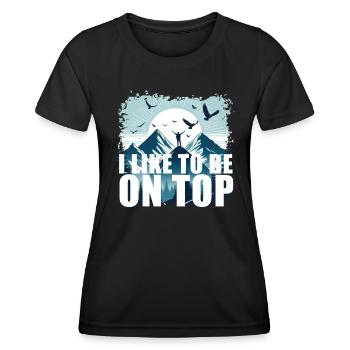 J’AIME ÊTRE AU SOMMET - T-shirt sport Femme - noir - Devant - AI Model Female 172 light (172cm)