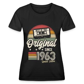 Original since 1963 Retro Vintage Birthday - Women's Functional T-Shirt - black - Front - AI Model Female 172 light (172cm)