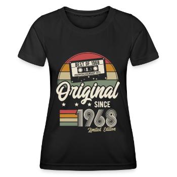 Original depuis 1968 Retro Vintage Anniversaire - T-shirt sport Femme - noir - Devant - AI Model Female 172 light (172cm)
