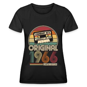 Born in 1966 Original Birthday Gift - Women's Functional T-Shirt - black - Front - AI Model Female 172 light (172cm)