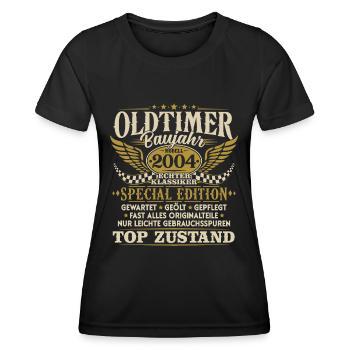 Oldtimer Baujahr 2004 Jahrgang Geburtstag Geschenk - Frauen Funktions-T-Shirt - Schwarz - Vorne - AI Model Female 172 light (172cm)