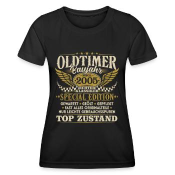 Oldtimer Baujahr 2005 Jahrgang Geburtstag Geschenk - Frauen Funktions-T-Shirt - Schwarz - Vorne - AI Model Female 172 light (172cm)