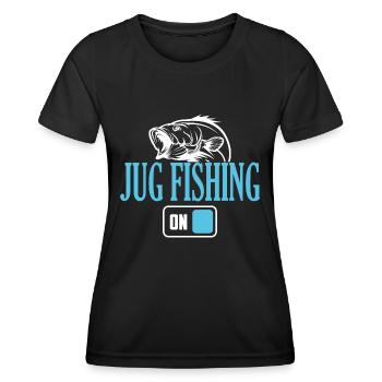 Fisherman Jug Angelmodus Ein - Frauen Funktions-T-Shirt - Schwarz - Vorne - AI Model Female 172 light (172cm)
