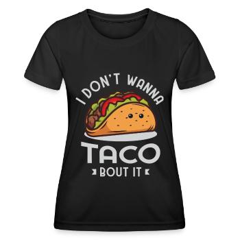 Taco Tacos Apperal - T-shirt sport Femme - noir - Devant - AI Model Female 172 light (172cm)
