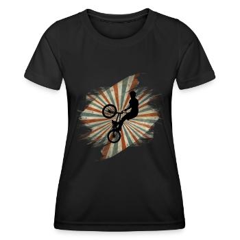 BMX - Frauen Funktions-T-Shirt - Schwarz - Vorne - AI Model Female 172 light (172cm)