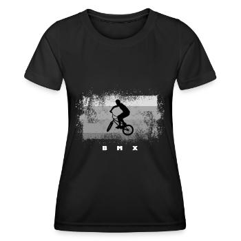 BMX - Frauen Funktions-T-Shirt - Schwarz - Vorne - AI Model Female 172 light (172cm)