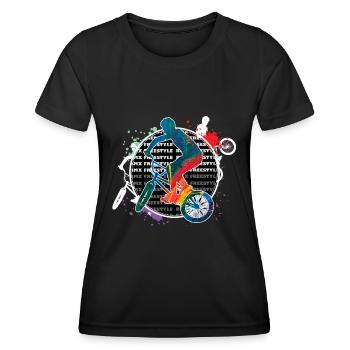 BMX - Frauen Funktions-T-Shirt - Schwarz - Vorne - AI Model Female 172 light (172cm)