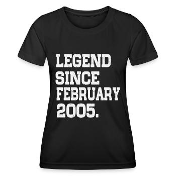 February vintage 2005 birthday gift - Women's Functional T-Shirt - black - Front - AI Model Female 172 light (172cm)
