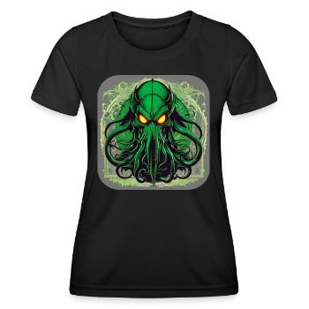 Unsterbliches Cthulhu Monster im Universum - Frauen Funktions-T-Shirt - Schwarz - Vorne - AI Model Female 172 light (172cm)