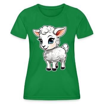 Niedliches kleines Lamm - Frauen Funktions-T-Shirt - Kelly Green - Vorne - AI Model Female 172 dark (172cm)