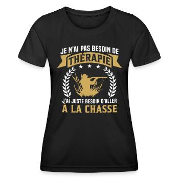 j'ai juste besoin d'aller à la chasse - T-shirt sport Femme - noir - Devant - AI Model Female 172 light (172cm)