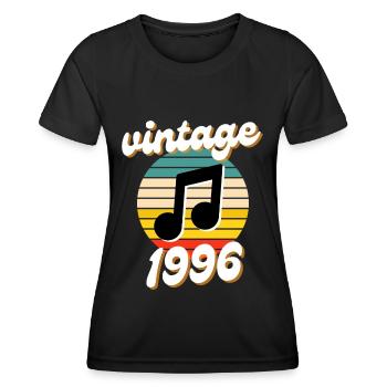 born vintage year 1996 gift idea 90s - Women's Functional T-Shirt - black - Front - AI Model Female 172 light (172cm)