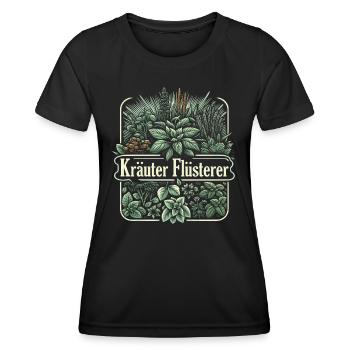 Kräutergarten - Frauen Funktions-T-Shirt - Schwarz - Vorne - AI Model Female 172 light (172cm)
