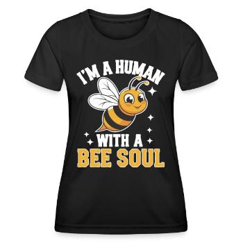 abeille abeille apicultrice abeille abeille - T-shirt sport Femme - noir - Devant - AI Model Female 172 light (172cm)