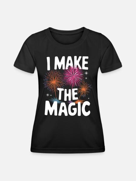 Pyrotechniker Feuerwerk Pyrotechnik - Frauen Funktions-T-Shirt - Schwarz