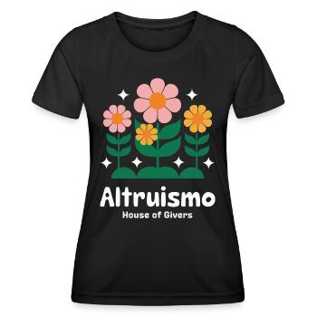 Altruisme Don désintéressé Donner d’école - T-shirt sport Femme - noir - Devant - AI Model Female 172 light (172cm)