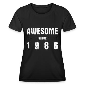 Awesome -since- 1986 - Women's Functional T-Shirt - black - Front - AI Model Female 172 light (172cm)