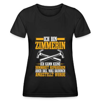 Handwerk Werkzeug Handwerkerin Zimmerin Geschenk - Frauen Funktions-T-Shirt - Schwarz - Vorne - AI Model Female 172 light (172cm)