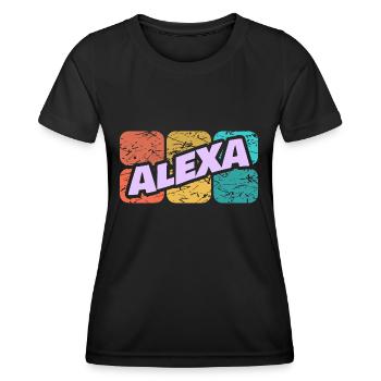 Alexa Alexa - T-shirt sport Femme - noir - Devant - AI Model Female 172 light (172cm)