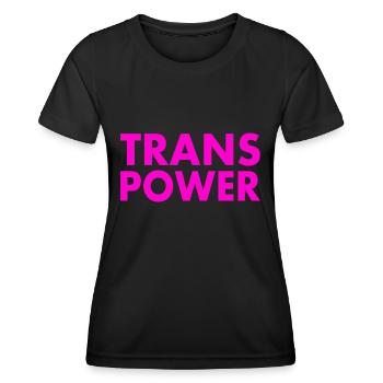 Trans power - Frauen Funktions-T-Shirt - Schwarz - Vorne - AI Model Female 172 light (172cm)