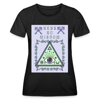 Third Eye, The All Seeing Eye, Occult - Women's Functional T-Shirt - black - Front - AI Model Female 172 light (172cm)