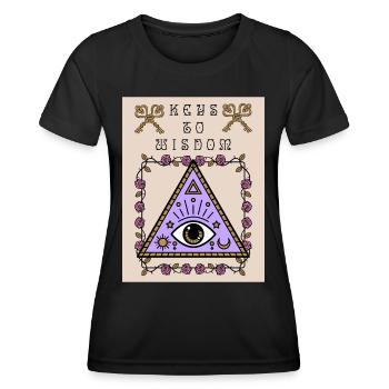 Third eye, the all-seeing eye, occult - Women's Functional T-Shirt - black - Front - AI Model Female 172 light (172cm)