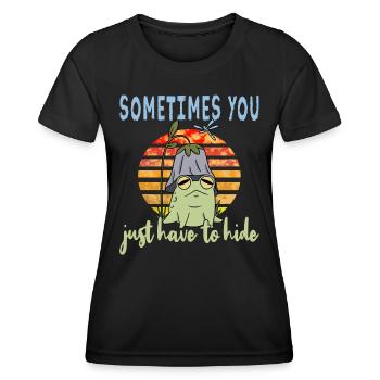 Depression Depression Frog - Women's Functional T-Shirt - black - Front - AI Model Female 172 light (172cm)