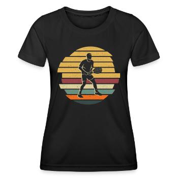 Tennis Player Vintage Tennis Club Tennis Player - Women's Functional T-Shirt - black - Front - AI Model Female 172 light (172cm)