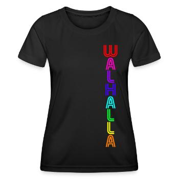 Wallhalla -néon- - T-shirt sport Femme - noir - Devant - AI Model Female 172 light (172cm)