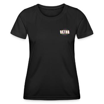 Retro - Frauen Funktions-T-Shirt - Schwarz - Vorne - AI Model Female 172 light (172cm)