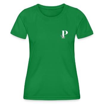 Letter P - Women's Functional T-Shirt - kelly green - Front - AI Model Female 172 dark (172cm)