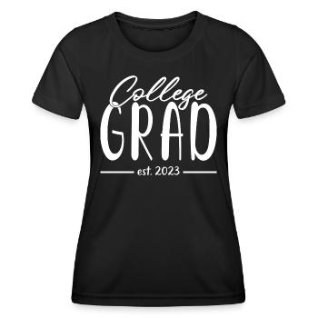 College Grad Est. 2023 Abschlussfeier - Frauen Funktions-T-Shirt - Schwarz - Vorne - AI Model Female 172 light (172cm)