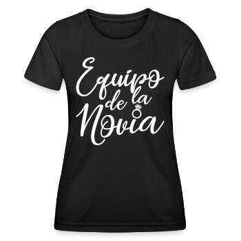 Equipo dela Novia Team Bride Wedding Bridesmaid - Women's Functional T-Shirt - black - Front - AI Model Female 172 light (172cm)