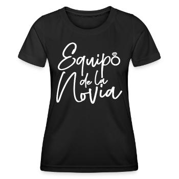 Equipo dela Novia Team Bride Wedding Bridesmaid - Women's Functional T-Shirt - black - Front - AI Model Female 172 light (172cm)