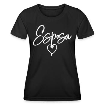 Esposa Cute Wife To Be Bride Couple Wedding Gift - Women's Functional T-Shirt - black - Front - AI Model Female 172 light (172cm)