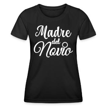 Madre del Novio Groom's Mother Wedding Gift - Women's Functional T-Shirt - black - Front - AI Model Female 172 light (172cm)