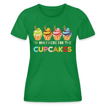 Cupcakes drôles, Cupcake célébrations, cadeau Cupcake - T-shirt sport Femme - vert - Devant - AI Model Female 172 dark (172cm)