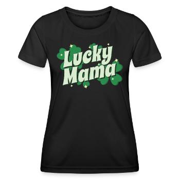 St. Patrick's Day Geschenk Shamrock Irische Frauen - Frauen Funktions-T-Shirt - Schwarz - Vorne - AI Model Female 172 light (172cm)