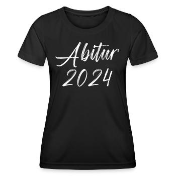 Abitur 2024 - Frauen Funktions-T-Shirt - Schwarz - Vorne - AI Model Female 172 light (172cm)