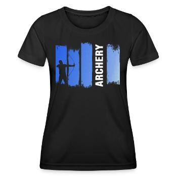 Tir à l’arc Tir à l’arc Cours de tir à l’arc « tir à l’arc » - T-shirt sport Femme - noir - Devant - AI Model Female 172 light (172cm)