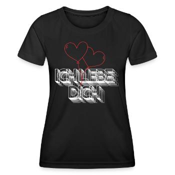 Ich liebe Dich - Frauen Funktions-T-Shirt - Schwarz - Vorne - AI Model Female 172 light (172cm)