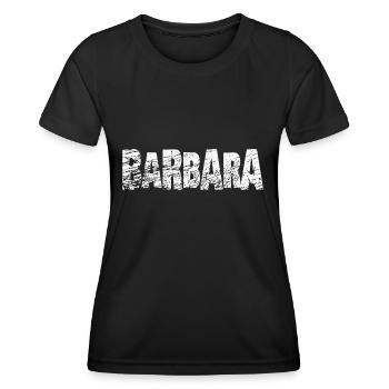 Barbara Schriftzug - Frauen Funktions-T-Shirt - Schwarz - Vorne - AI Model Female 172 light (172cm)
