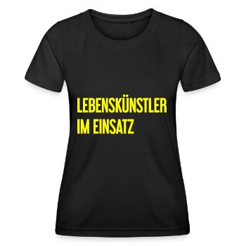 Lebenskünstler im Einsatz - Frauen Funktions-T-Shirt - Schwarz - Vorne - AI Model Female 172 light (172cm)
